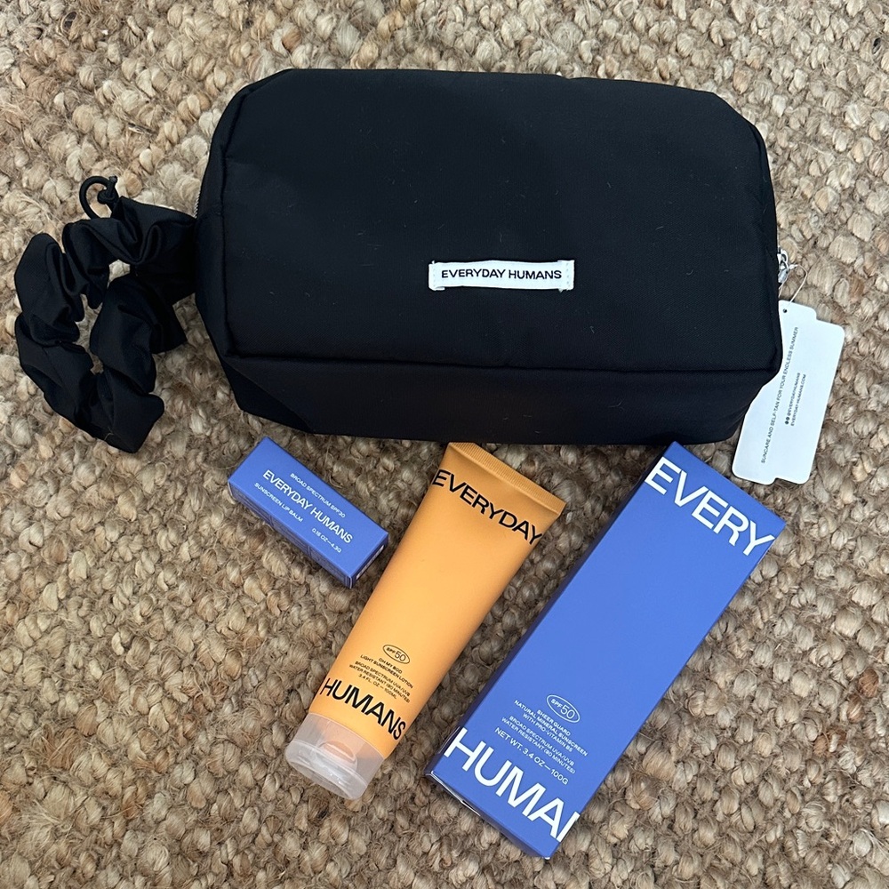 Everyday Humans Skincare Set with Black Pouch